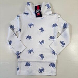 NWT Nantucket Kids Pima Blue Crab Turtleneck 9-12M